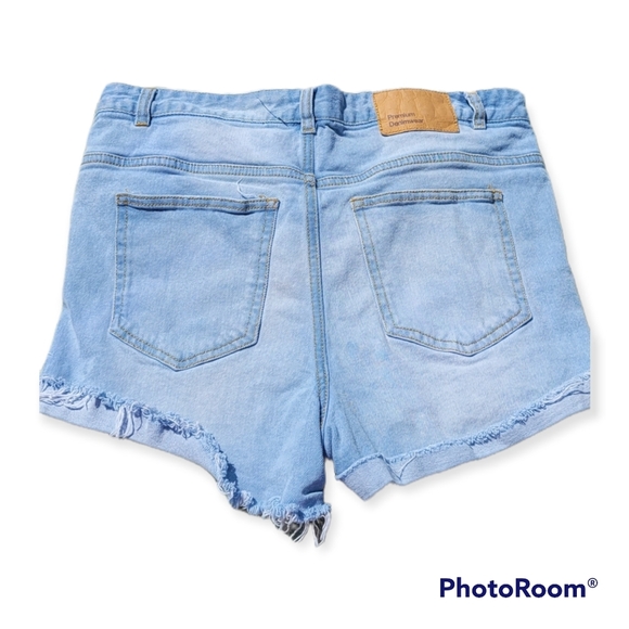 Love Tree Women's Light Blue Denim Mid-Rise Cut-off Jean Shorts Sz Med/Waist 26" - Picture 5 of 5